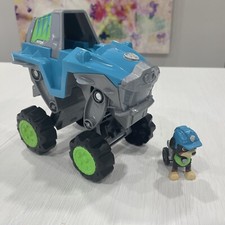 PAW Patrol Dino Rescue Rex Deluxe Transforming Rev Up VEHICLE  FIGURE Set HTF