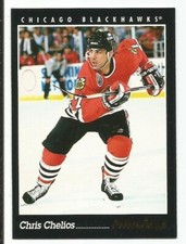 CHRIS CHELIOS 1993-94 PINNACLE CARD NEAR MINT+ CONDITION