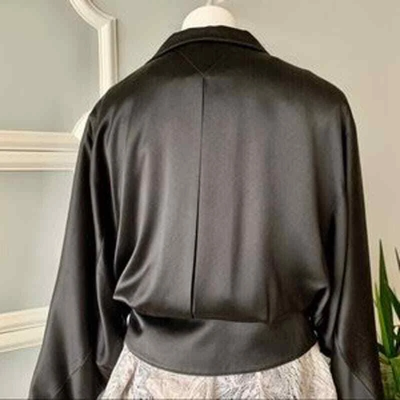 Giacca Avvolgente Vintage Gucci Silk & Lana Donna Medium 42 NUOVA