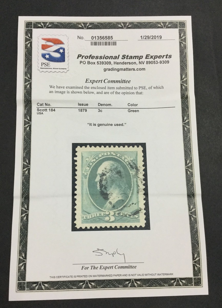 MOMEN: US STAMPS #184 USED PSE CERT LOT #87876 | eBay