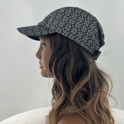 Coach Mini Signature Logo Baseball Hat COACH Signature C Jacquard Baseball HAT Charcoal at Amazon  main image 2