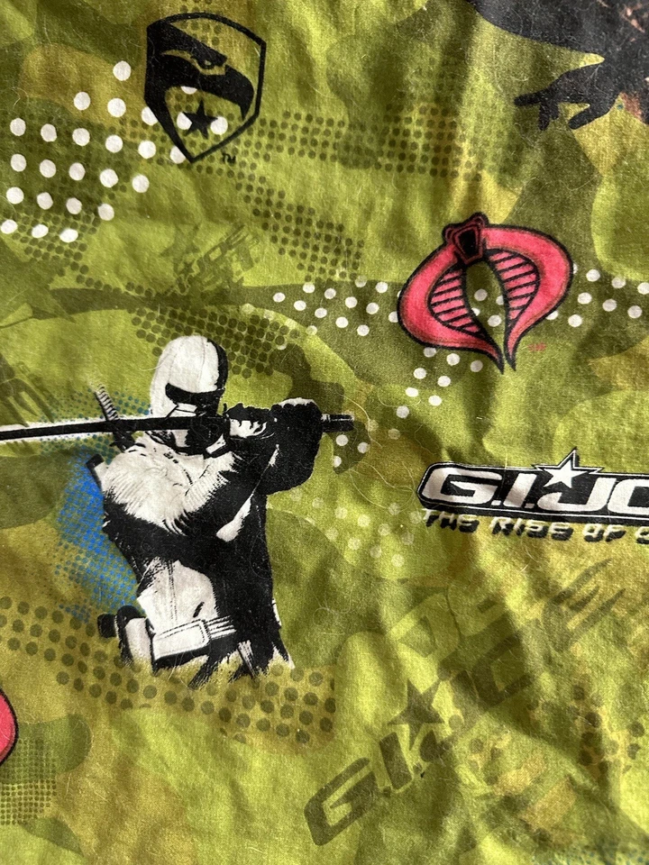 Vintage 80s or 90s 44” x 22” G.I. Joe Handmade Satin Trimmed Blanket ARAH - Image 4 of 4