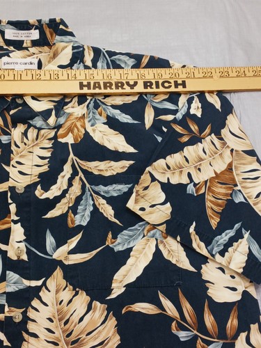Men's Hawaiian Short Sleeve button down Shirt  Pierre Cardin Size Extra Large - Picture 8 of 10