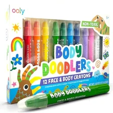 Ooly Body Doodlers - Face & Body Crayons - Set of 12 Age 6+ 06177