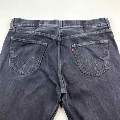 Vintage Levis 501 Jeans Mens 40 Black Denim Original Straight Fit