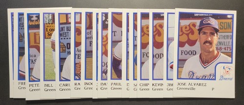 1986 ProCards Greenville Braves Near Team Set (no Tom Glavine, 22 Cards)