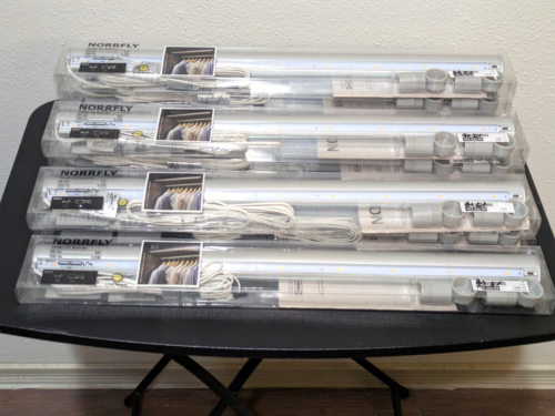 Lot of 10 Ikea NORRFLY LED Light Strip Aluminum Color 22" 230 Lumen 703.322.99