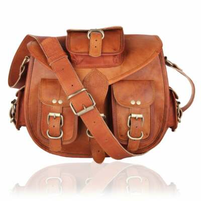 old leather satchel