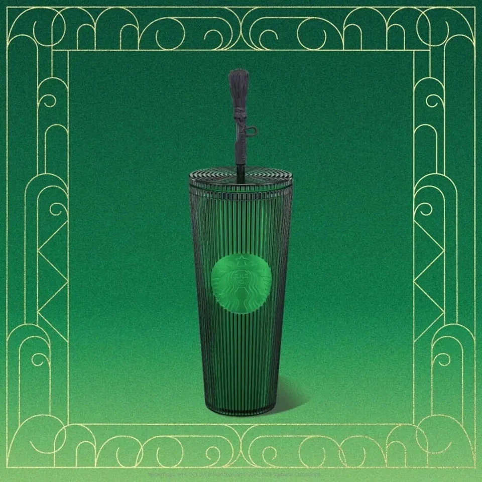 Starbucks Wicked 24 oz. Vaso Frío Prisma Rosa Verde Esmeralda 710ml Japón Nuevo Foto 2 de 4