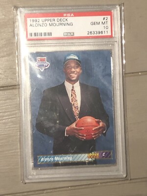 Alonzo Mourning Rookie 1992 Upper Deck #2 PSA 10 Gem Mint! NBA HOF