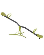 HOMECOM Outdoor Kids Spinning Seesaw Swivel Teeter Totter Green Age 3 New