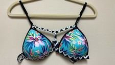 Women's Tropical Floral Print Push Up Bikini Set  Sz XL  NWT
