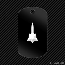 SR-71 Blackbird Keychain GI dog tag engraved many colors skunk works