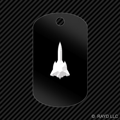 SR-71 Blackbird Keychain GI dog tag engraved many colors  skunk works