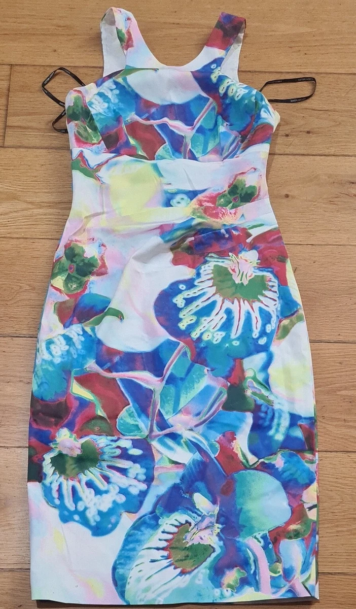 Karen millen orchid floral pencil clearance dress