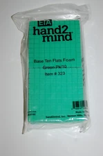 ETA hand2mind Base Ten Flats Foam Item #323 Green 10/pack Teaching Manipulative