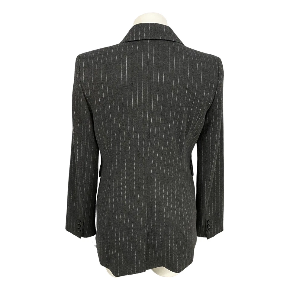 Tommy Hilfiger Blazer Mujer 6 Gris Rayas Chaqueta Oficina Trabajo Profesional Foto 2 de 4