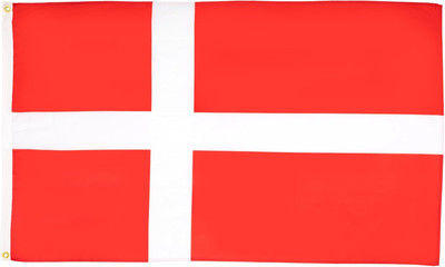 - Denmark Flag - 2X3 Ft - 100D Polyester Danish Banner with Two Metal Grommets -
