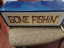 Vintage Double-Sided Gone Fishin’ - Camp - Light Up Sign - Nightlight