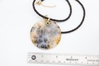 Valentine Dendritic Moss Agate Necklace Natural Stone Pendant 14k Gold & Cord — photo 3