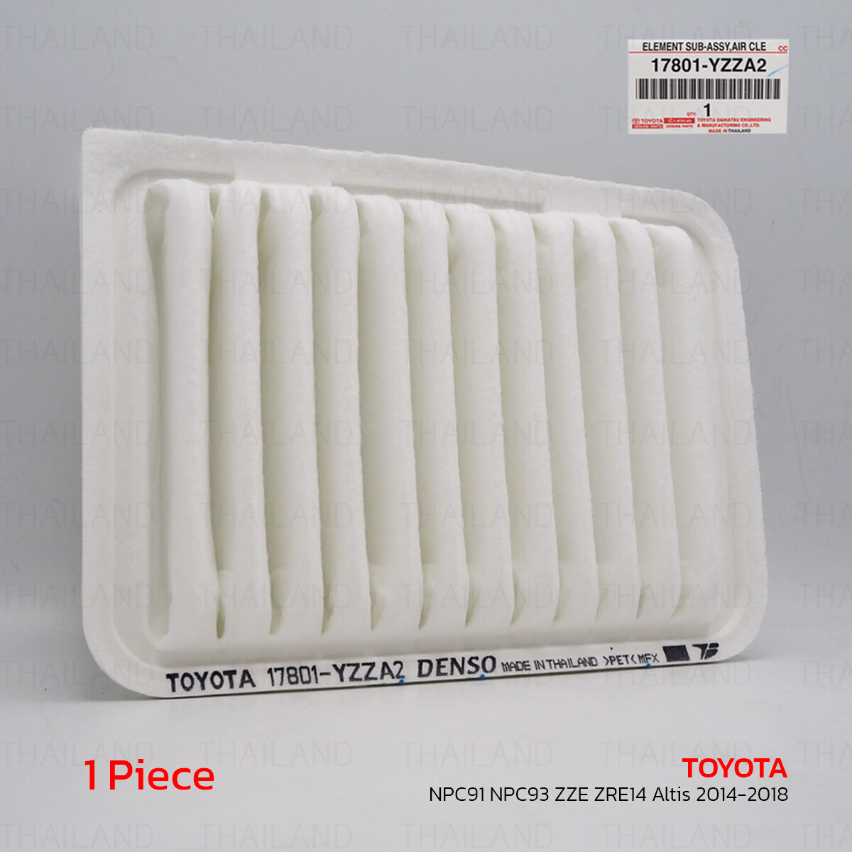 Air Filter 17801-YZZA2 Fits Toyota Vios Yaris 08 - 13 Corolla