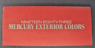 1983 Mercury Paint Colors Folder Cougar Grand Marquis Capri LN7