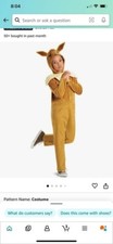Pokemon Eevee Child Medium M 7-8 Disguise Halloween Costume Cosplay New