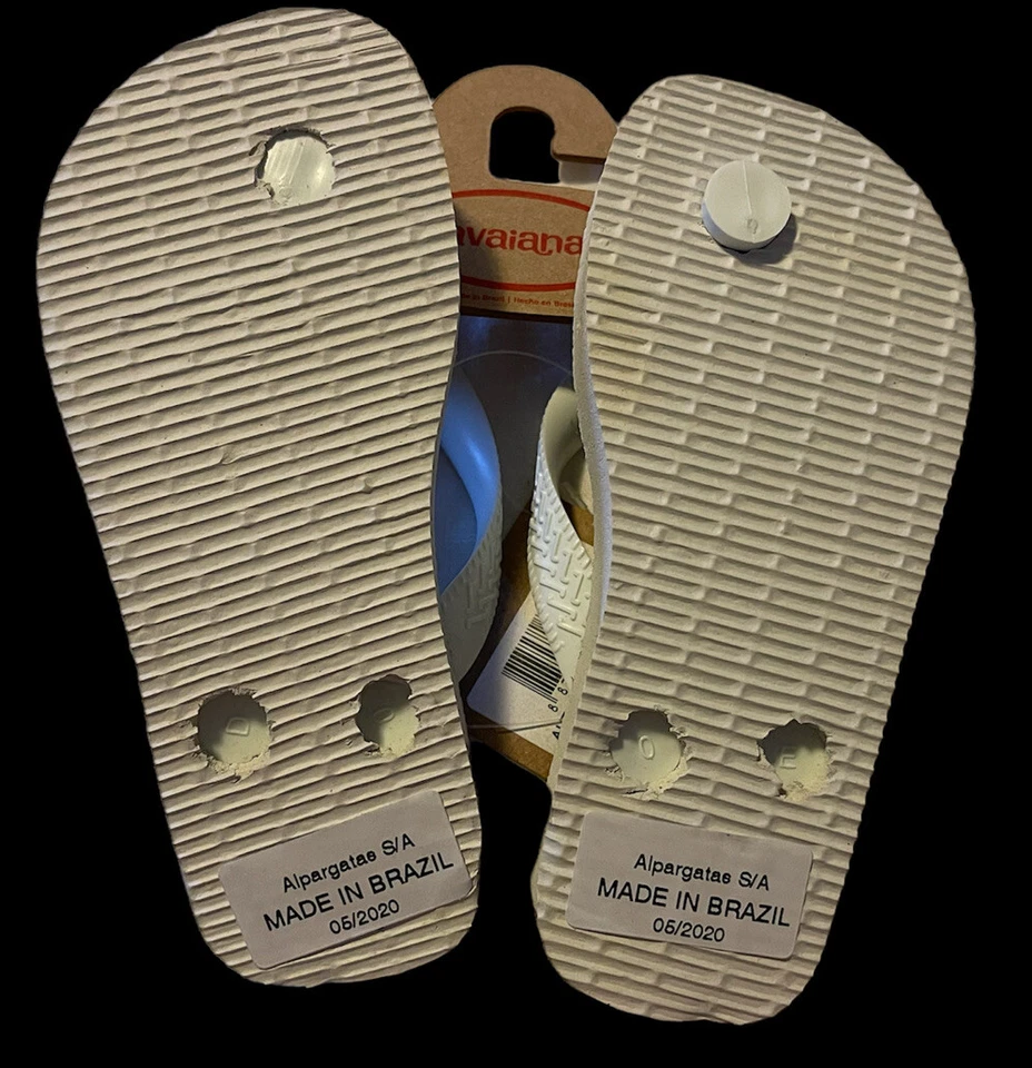 Havaianas Top Beach 学步儿童白色 10C 码人字拖 — 第 2/2 张图片