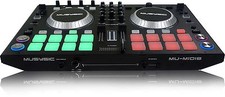 MUSYSIC MU-MID8 2-Channel DJ MIDI Controller with 8 Soft-Touch Rubber SoundCard