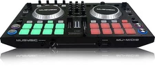 MUSYSIC MU-MID8 2-Channel DJ MIDI Controller with 8 Soft-Touch Rubber& SoundCard