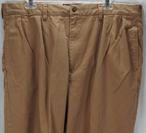 RALPH LAUREN ANDREW PANTS KHAKI CLASSIC CHINO COTTON MENS SIZE 38 X 30 UN-HEMMED