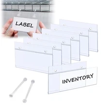 Shelf Labels 60 Count, Label Holder With Easy Clip Hanger And Matched