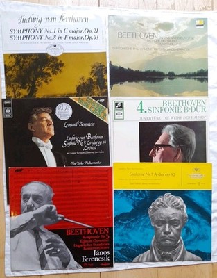 6 LPs Beethoven Symphonien ( No 1, 2,3,4,5,7)
