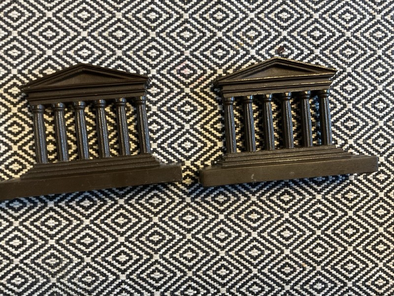 Antique Neoclassical Revival Cast Iron Bookends, pair of 2