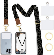 Phone Lanyard Wrist Strap Crossbody Adjustable, Cell Phone Lanyard for Around Th