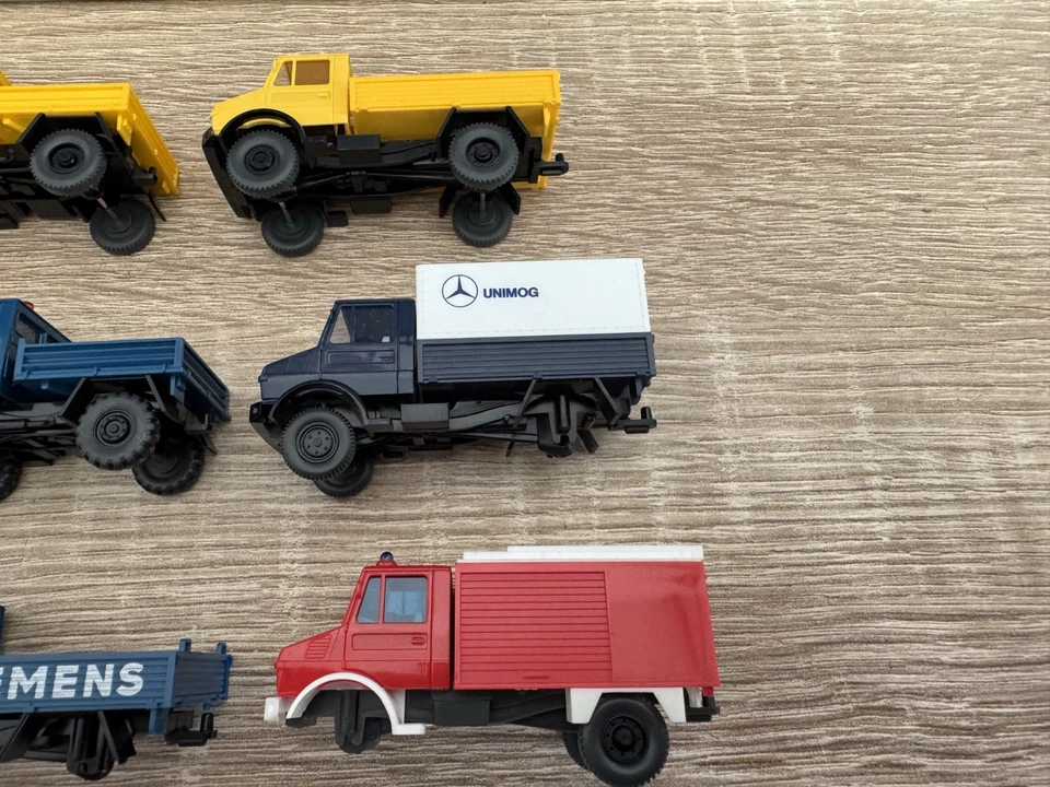 10 WIKING 1:87 Unimog Parzialmente Mancanti La Assi E Tubi Scarico Buono Stato - Immagine 4 di 4