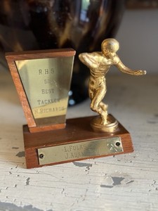TROPHÉE DE FOOTBALL Vintage TOWER TROPHIES 1960-70 ,métal marbre