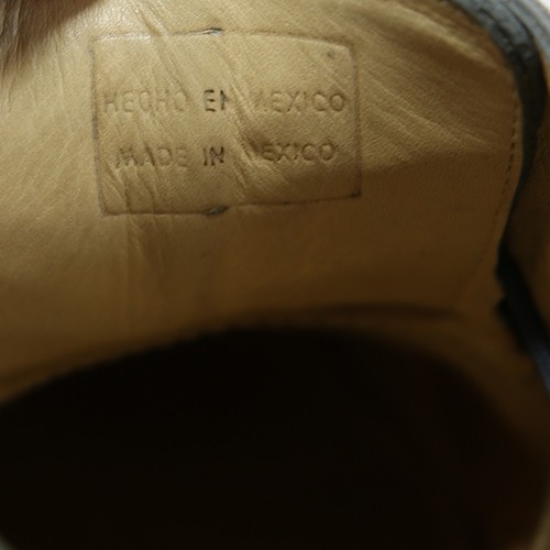 Studio Belvedere schwarze elegante Herrenschuhe aus echtem Straußenleder Größe 9,5 Vintage - Bild 7 von 8