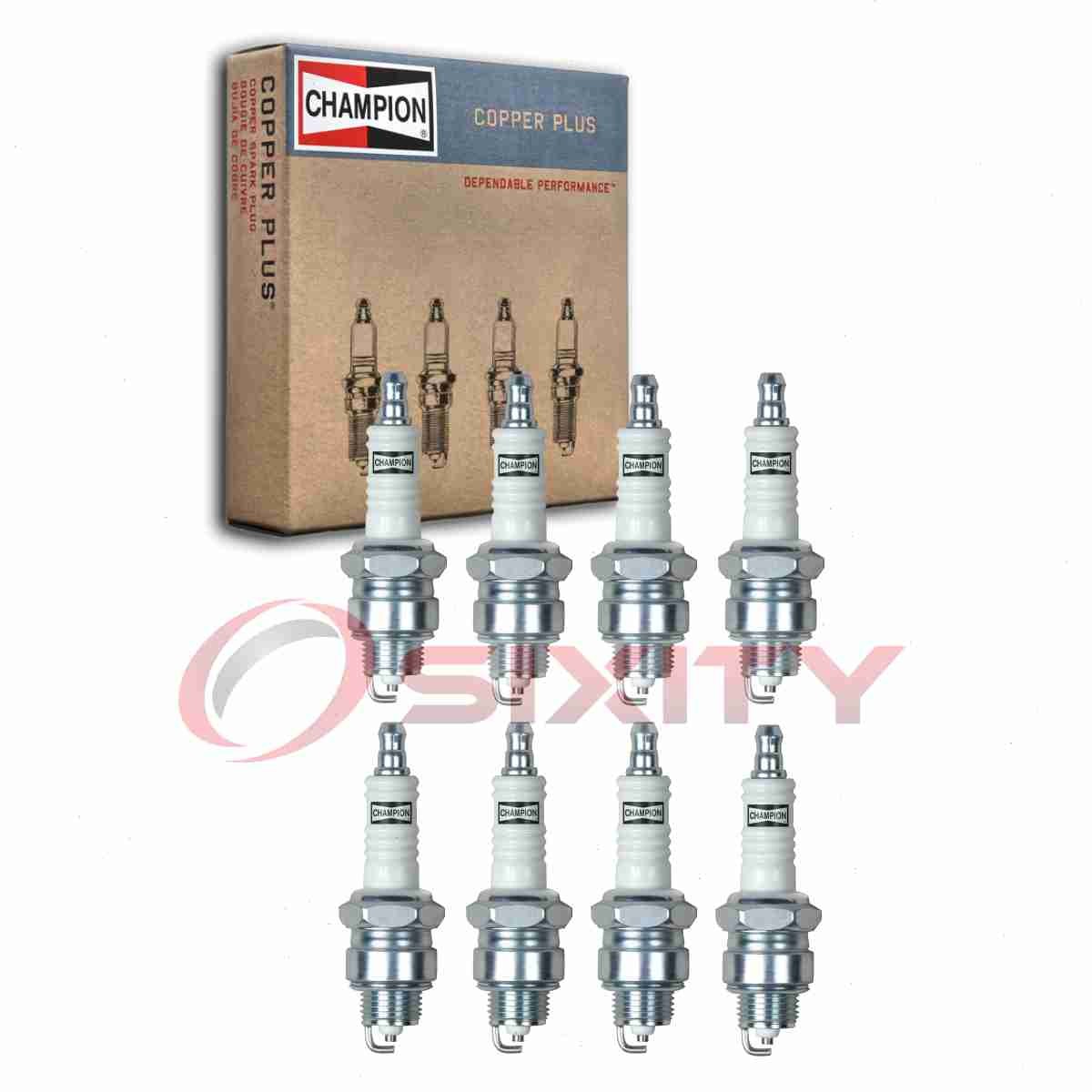 8 pc Champion Copper Plus Spark Plugs for 1965-1972 Plymouth Barracuda 4.5L ai