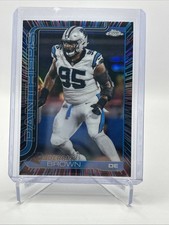 Derrick Brown 2025 Topps Chrome Derrick Brown Neon Pulse Panthers
