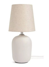Habitat Table Lamp Mini Ashi Ceramic Off White Home Office Lamp SHADE DENTED