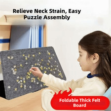 Felt Jigsaw Puzzle Board Portable Puzzle Storage Table Folding Puzzle Mat DIY