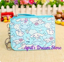 Cinnamoroll & Clouds All Over Print ID Cardholder Coin Purse Keychain Wallet
