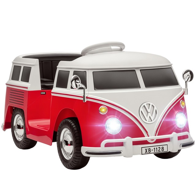 AIYAPLAY Auto Elettrica per Bambini Volkswagen T1 89x49x41.5 cm Rosso