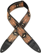 PRS Custom Jacquard Birds Fleur Guitar Strap - Peach