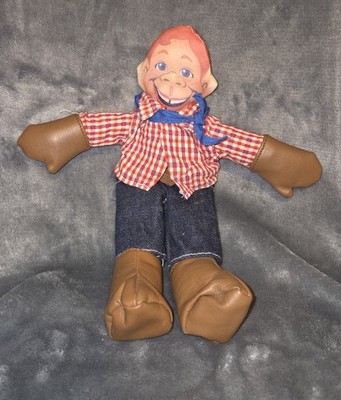 Applause Three Cheers Stuffed Doll Red Plaid Shirt Blue Jeans Brown Boots
