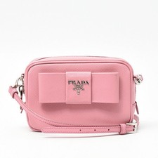 Prada Saffiano Mini Shoulder Bag Women Pink One Size