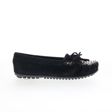 Minnetonka Kilty 410R Womens Black Suede Slip...