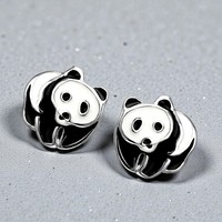 Kinder Ohrstecker Panda 925 Sterling Silber Ohrringe Silberohrringe