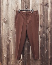 Vintage 60s 70s Brown Sears, Roebuck and Co Polyester Perma-Prest Pants